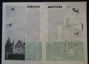 55' Signal Flag Mast Pole -Yacht Boat Clubs How-To build PLANS