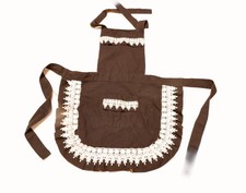 HYZRZ Black Cotton Lace Trimmed Kitchen Apron French Maid Style Sensuous