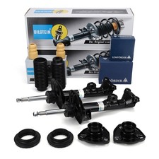 2x BILSTEIN B4 Stoßdämpfer + Dreckschutz + Domlager für MERCEDES W204 S204 vorne