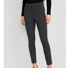 Old navy black pinstripe pixie skinny high rise pants size 2