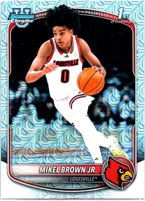 2025-26 Bowman #BCP-12 Mikel Brown Jr. Chrome Prospects Mojo Refractor