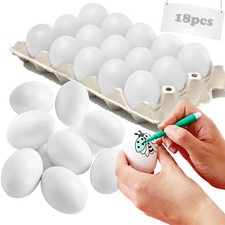 Wooden Fake Eggs Poultry Mannequin Nest Egg for Crafts, Nesting Box, Easter
