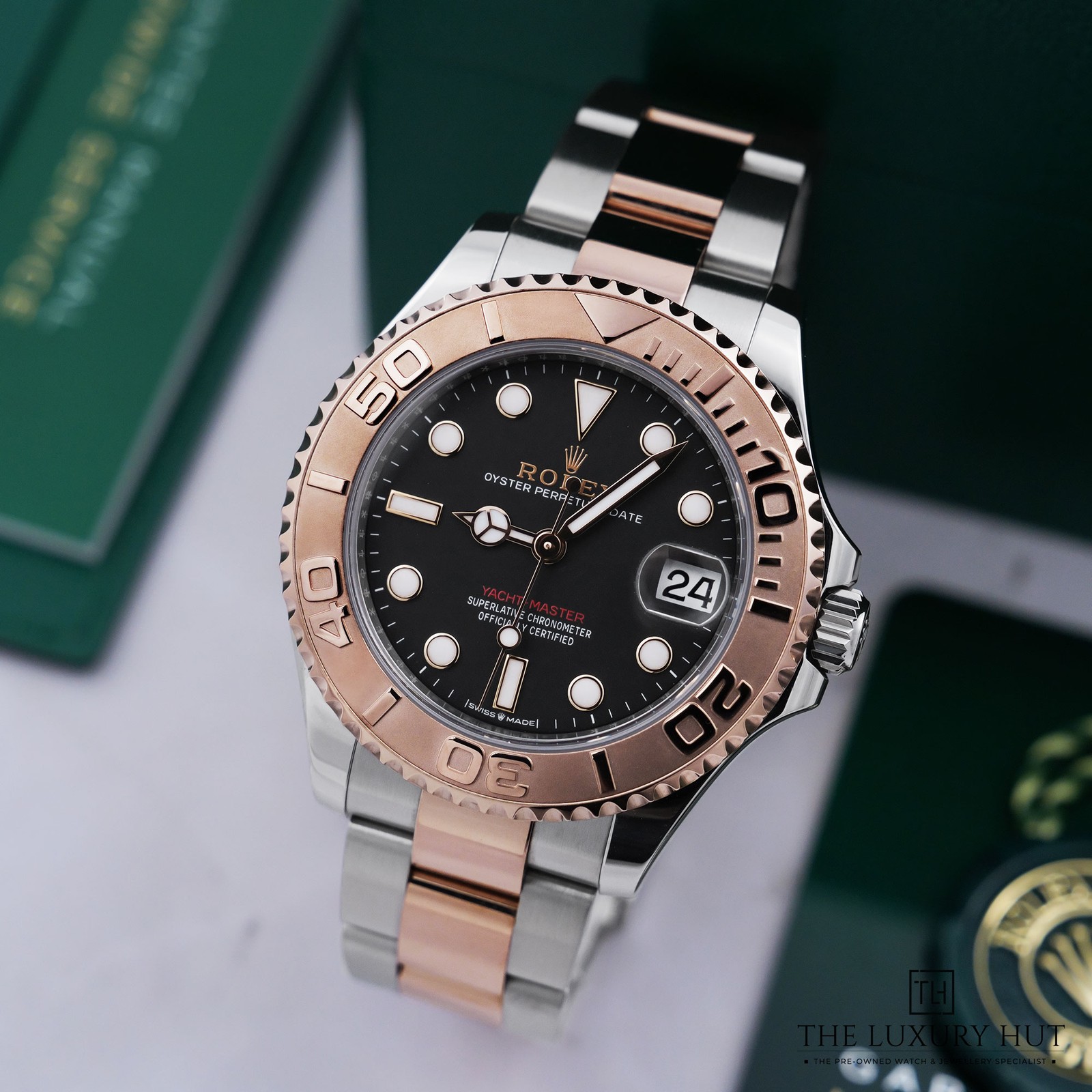 Rolex Yacht-Master 37mm 268621 - 2023, Box & Papers Steel & Everose Gold Blac...