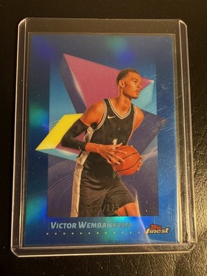 Victor Wembanyama 2024-25 Topps Finest Blue Refractor 171/175 #83