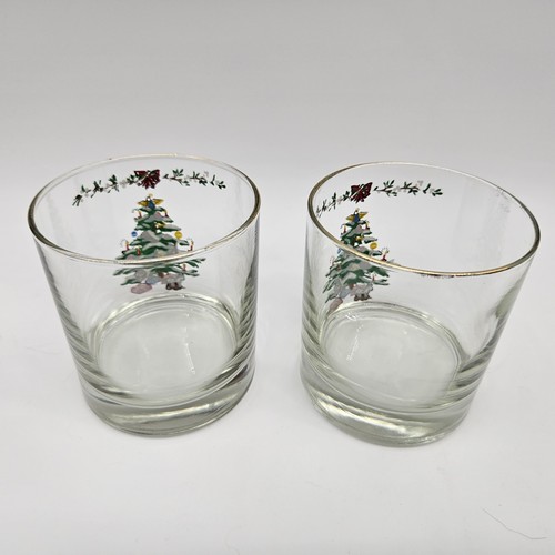 Weihnachtsbaum niedrige Kugel Cocktailgläser Goldrand 2er Set - Bild 5 von 9