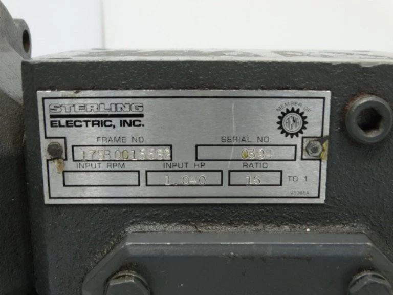 STERLING ELECTRIC 175B0015562 GEARBOX - Image 3 of 3
