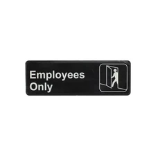 Thunder Group PLIS9304BK "Employee Only" Information Sign with Symbols, 9 by ...