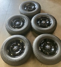 Five OEM Ford Bronco Black Diamond 17 Wheels Tires Factory Rims Sensors Black