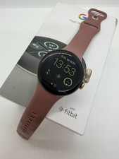 Google Pixel Watch 2  Smart Watch Champagne Case Brown Band