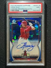 Jorge Ruiz - 2023 Bowman Sapphire Blue Chrome 1st Bowman Prospect Auto - Angels