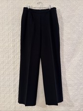 Kasper Wide Leg Wrinkle Resistant Professional Pants Womens Size 8 Black Lined
