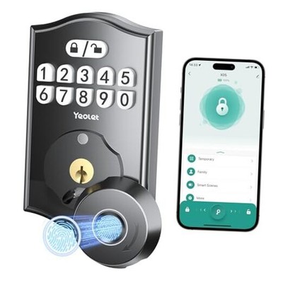 Fingerprint Door Lock Keyless Entry Door Lock Deadbolt with App Control Smart 