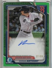 Roman Anthony  2024 Bowman Chrome Mega Box Auto Green Refractors #BMA-RA 37/99