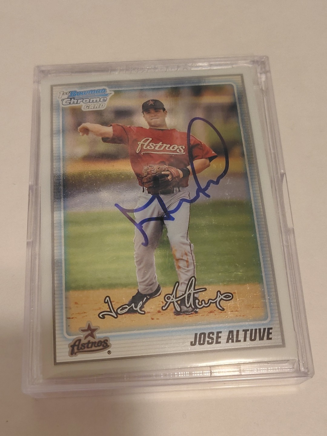 2010 Bowman Chrome Prospects Jose Altuve IP Auto view 6