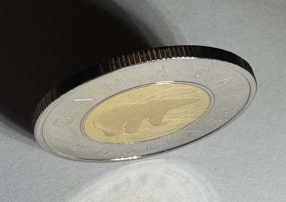 1952-2002 Canadian $2 Dollar Toonie Elizabeth II Coin. Golden