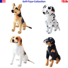 Realistic Dog Plush Toy Soft Stuffed Animal Choose Size Birthday Kids/Girl Gift