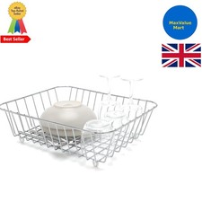 Chrome Coated Kitchen Sink Basket - Versatile Dish Drainer & Protector 38.5cm