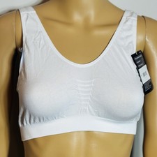 Women's Bali 103J Comfort Revolution Crop Top Bra White Size M