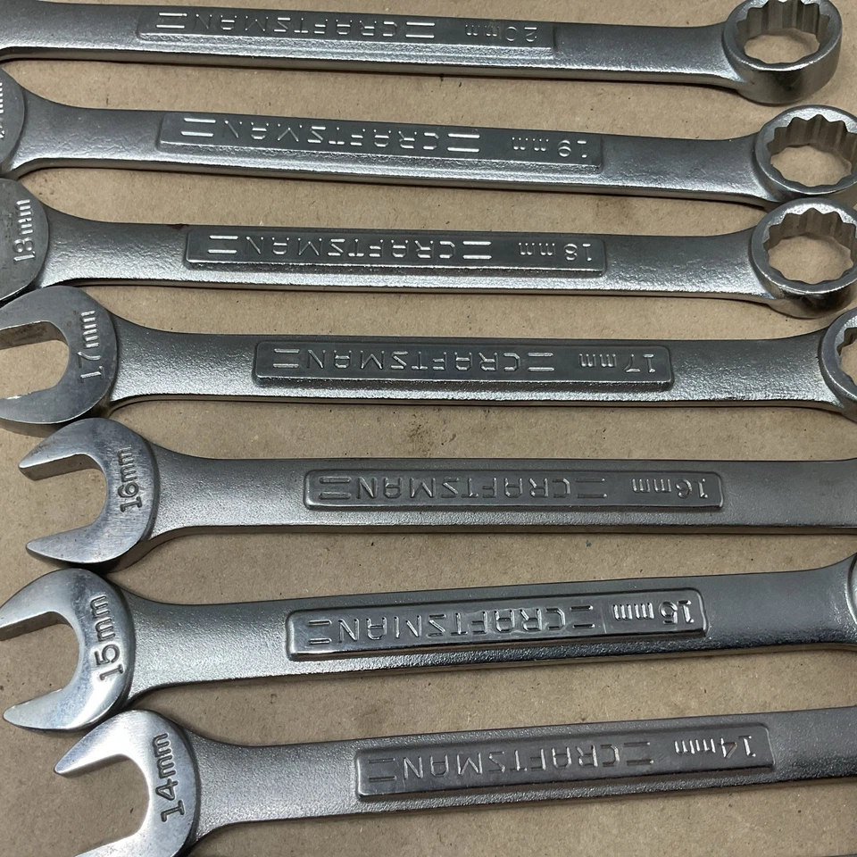 De colección. Juego de llaves combinadas Craftsman USA -VV- 14 piezas métricas 12pt 8, 9 mm y 11-22 mm Foto 3 de 4