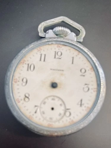 Antique Waltham Pocket Watch 16s Model 1899 Silveroid Case Parts/Repair only