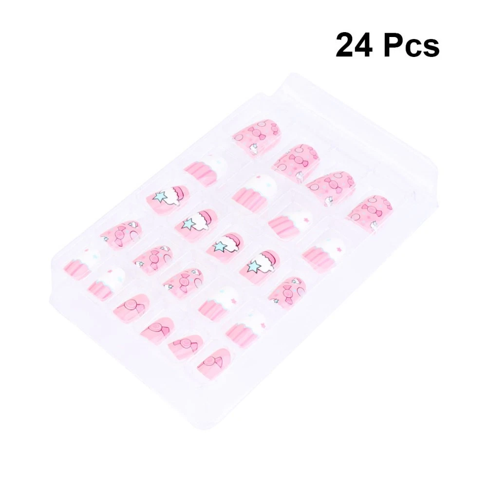 24 Pezzi Unghie Finte Mandorla Premere Sulle Unghie Ballerina Copertura - Foto 2