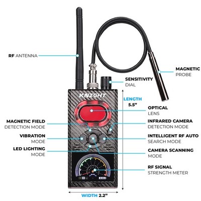 KT-8000 Premium Anti Spy Detector, Listening Device Detectors