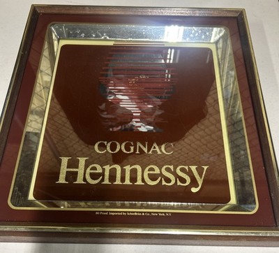 Vintage Hennessy VSOP Fine Champagne Cognac 26 x21  Decorative Mirror - RARE!