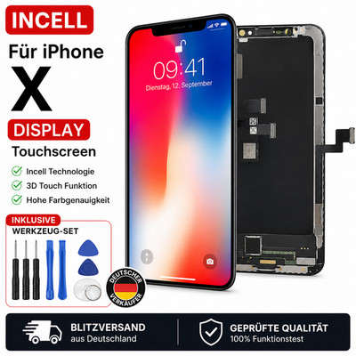 für iPhone X Display LCD Vormontiert Retina HD Bildschirm 3D Touch Screen + kit