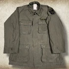 Vintage US Military Vietnam OG-107 Class 1 Hot Weather Rip-stop Poplin Shirt S