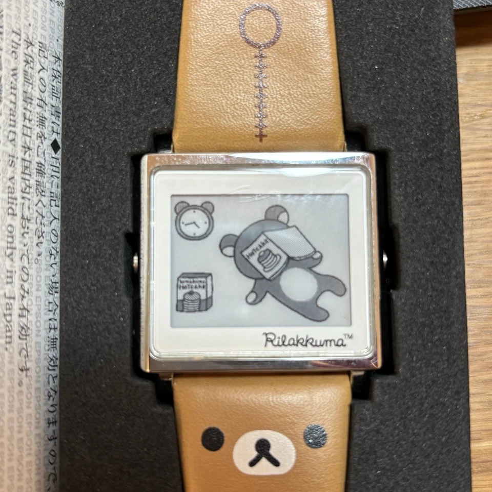 Reloj Pulsera Epson Inteligente Lona Rilakkuma Digital En Caja Probado Foto 3 de 4