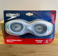Speedo Adult Best Fitting Boomerang Swim Goggles 14 Hawaiian Sky New