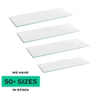 Clear Tempered Glass Shelf Panel Storage Sheet Shelving Display Bathroom Shelves