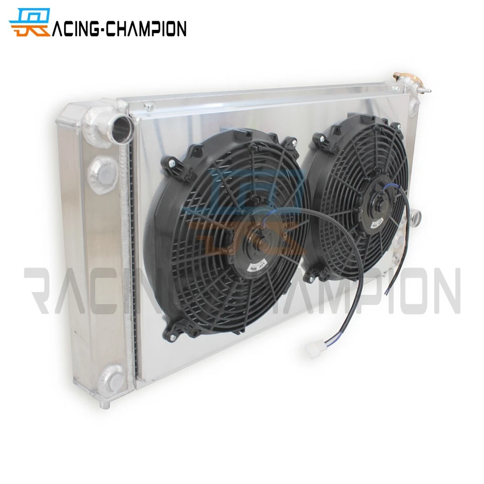 3 Row Aluminum Shroud Fan Radiator For Chevy Blazer S10 / GMC Jimmy Sonoma 4.3L Foto 2 de 4