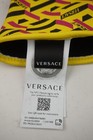 Versace Women's Logo Signature Print Yellow Leather Gloves Size 8 — photo 3
