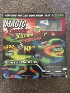 Magic Tracks Xtreme Rescue Police Race Car 10ft Flex Racetrack Glow In The Dark 735541112263 | eBay