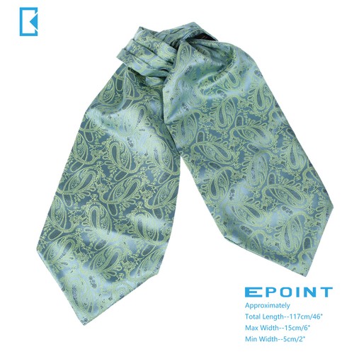 Multicolor Paisley Ascots Mens Silk Pre-tied Cravats for Wedding By Epoint ERA7 - Picture 40 of 49