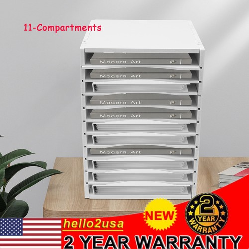 File Document Organizer Storage Rack 11 Slots Desktop Letter Holder Office Home