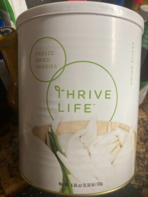 Thrive Life Freeze Dried Onion Slices | 4.86 oz/.30 lb/38g | 25 Year Shelf Life!