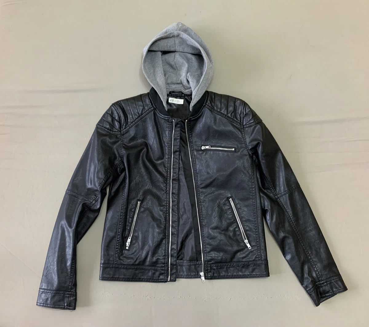 H&m leather jacket mens sale