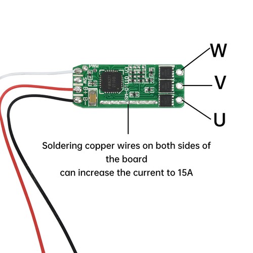 Módulo regulador eléctrico placa de controlador de motor sin escobillas Mini 2S 7A-15A de 1 pieza - Imagen 4 de 16