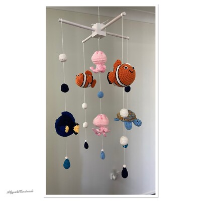 Handmade Crochet Baby Mobile Finding Nemo