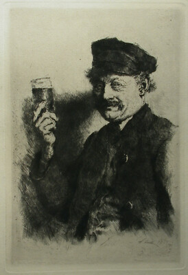Wilhem Leibl (1844 Köln - 1900 Würzburg) Der Zecher 1874.