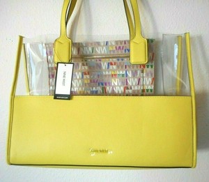 yellow clear purse
