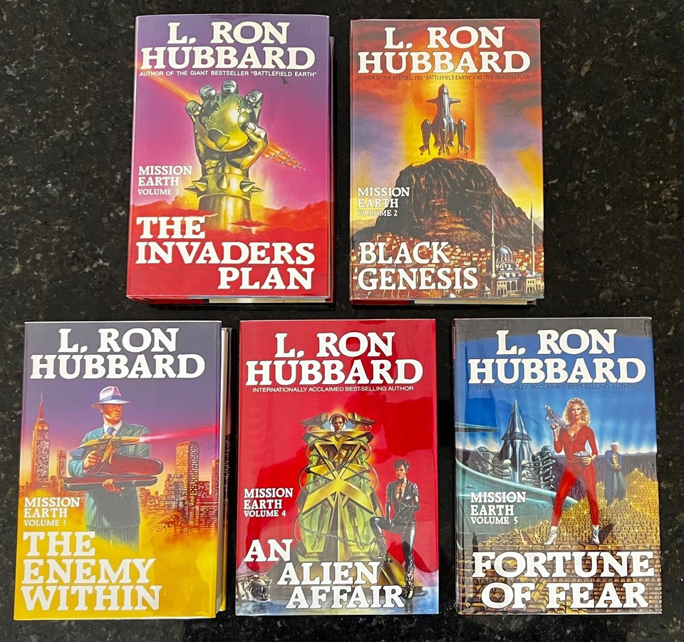 L. Ron HubbardMission EarthMatched Hardcover Book Set of 110 + 2