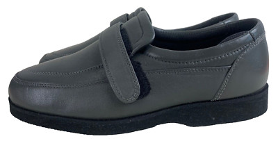 CHUMS SCHUHE 7 GRAU Lederriemen Haken & Ösen Loafer Komfort Freizeit NEU