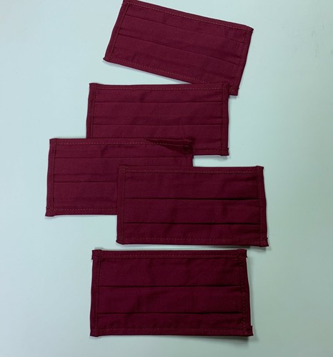 Paquete de 5 máscaras faciales plisadas de tela infantil de triple capa para niños, BMK654 - Imagen 11 de 22