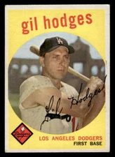 1959 Topps Gil Hodges Los Angeles Dodgers 270 VG-EX XX7893