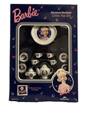 Barbie Miniature Nostalgic China Tea Set Chilton Toys NEW W/ Collectors Case 199