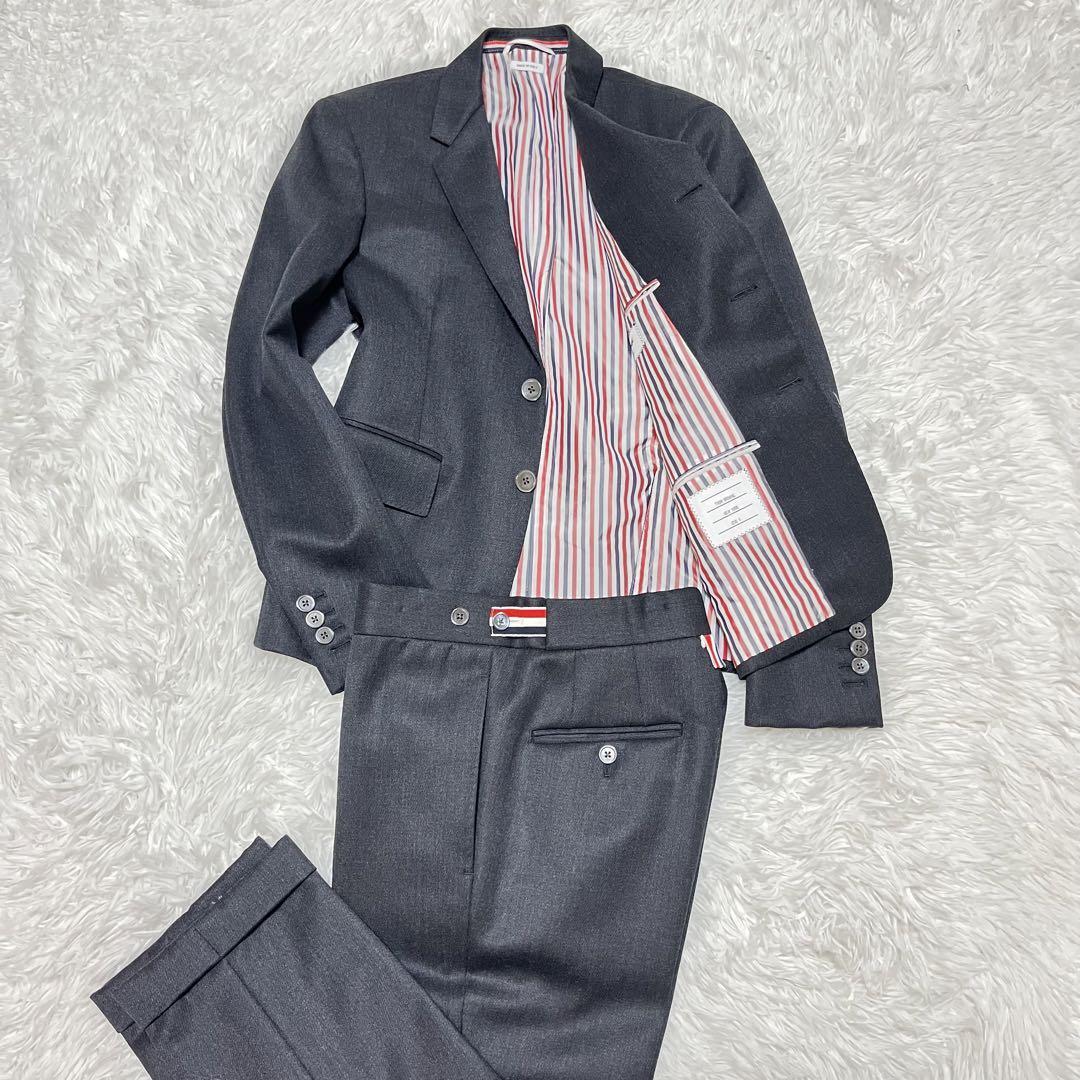 ジャケット THOM BROWNE 4BAR SINGLE-BREASTED WOOL JACKET Used Thom Browne 4bar Wool Tailored Jacket Suit Set Up