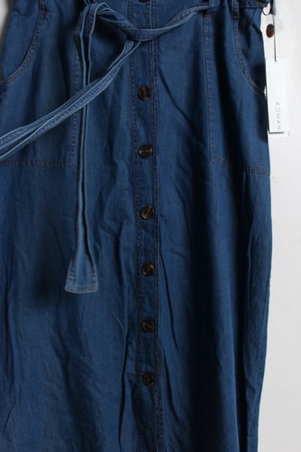 Roman Womens Front Button Denim Skirt - Blue - Size 10 (ZF7) NEW - Picture 2 of 5